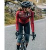 Dámský cyklo dres s dlouhým rukávem CLEMENCE Burgundy Vínová