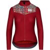 Dámský cyklo dres s dlouhým rukávem CLEMENCE Burgundy Vínová