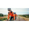 Dámský cyklistický dres s dlouhým rukávem MERINO MARGUERITE oranžová