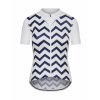 Dámský cyklo dres MICHELINE Zig Zag Navy Námořní modrá