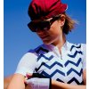 Dámský cyklo dres MICHELINE Zig Zag Navy Námořní modrá