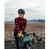 Cyklistické kožené rukavice podzim/jaro série GRAVEL Hořčice