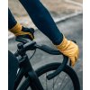 Cyklistické kožené rukavice podzim/jaro série GRAVEL Hořčice