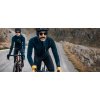 Pánský cyklistický dres s dlouhým rukávem AUDAX INGRID Navy Námořnická modrá