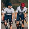 Dámský cyklo dres FRANCINE Bílá a námořní modrá proužek