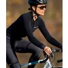 CAFÉ DU CYCLISTE Dámský cyklistický dres - cyklodres s dlouhým rukávem WOMEN'S DAPHNÉ černá