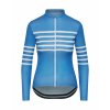 CAFÉ DU CYCLISTE Dámdký cyklistický dres - cyklodres s dlouhým rukávem merino WOMEN'S CLAUDETTE modrá