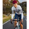CAFÉ DU CYCLISTE - dámské cyklistické dresy - cyklodres s dlouhým rukávem Merino WOMEN'S CLAUDETTE bílá