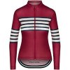 Dámský cyklo dres s dlouhým rukávem MERINO CLAUDETTE Red Červená