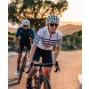 Dámský cyklo dres AUDAX MONA White Bílá s modrým proužkem