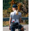 Dámský cyklo dres AUDAX MONA White Bílá s modrým proužkem