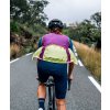 Dámská cyklistická vesta PETRA Žlutá s fialovou