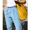 Dámské volnočasové letní kalhoty MAGDALENA - světle modrá