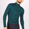 Pánský cyklo dres s dlouhým rukávem MERINO AUDAX IRMA Alpine Green Alpská zelená