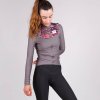 Dámský cyklo dres s dlouhým rukávem CLEMENCE Dark Grey Tmavě šedá