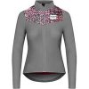 Dámský cyklo dres s dlouhým rukávem CLEMENCE Dark Grey Tmavě šedá
