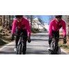Dámský cyklistický dres s dlouhým rukávem AUDAX INGRID Neon Pink Neónově růžová