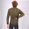 Pánský cyklo dres s dlouhým rukávem vlněný ALPHONSINE Khaki Zelená