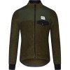 Pánský cyklo dres s dlouhým rukávem vlněný ALPHONSINE Khaki Zelená