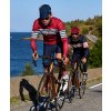 CAFÉ DU CYCLISTE - cyklistické nákrčníky - nákrčník na kolo LOULOU pruhy námořní modrá