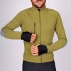 Pánský cyklo dres s dlouhým rukávem MERINO YOLANDE Khaki Vojenská zelená