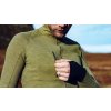Pánský cyklo dres s dlouhým rukávem MERINO YOLANDE Khaki Vojenská zelená