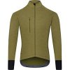 Pánský cyklo dres s dlouhým rukávem MERINO YOLANDE Khaki Vojenská zelená
