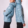 Zimní péřová bunda AMÉLIE UNISEX Smoke Blue Kouřově modrá