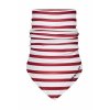 Café du Cycliste SS19 Accessoires Neck Warmer White Red Stripes Packshot Front