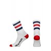 CAFÉ DU CYCLISTE - cyklistické ponožky - SKATE červená a námořní modrá