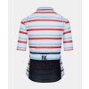 Dámský cyklo dres AUDAX MONA Stripe Cream Orange Blue Proužek krémově oranžová a modrá