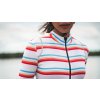Dámský cyklo dres AUDAX MONA Stripe Cream Orange Blue Proužek krémově oranžová a modrá