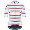 Dámský cyklo dres AUDAX MONA Stripe Cream Orange Blue Proužek krémově oranžová a modrá
