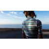 Dámský cyklo dres AUDAX MONA Stripe Blue Water Green Proužek modrá voda a zelená