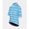 Dámský cyklo dres AUDAX MONA Stripe Blue Water Green Proužek modrá voda a zelená