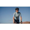 Dámský cyklo dres AUDAX MONA Stripe Blue Water Green Proužek modrá voda a zelená
