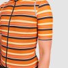 Dámský cyklo dres AUDAX MONA Stripe Black Brown Proužek černá a hnědou
