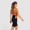 Dámský cyklo dres AUDAX MONA Stripe Black Brown Proužek černá a hnědou