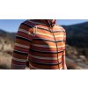 Dámský cyklo dres AUDAX MONA Stripe Black Brown Proužek černá a hnědou