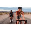 Dámský cyklo dres AUDAX MONA Stripe Black Brown Proužek černá a hnědou