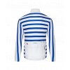 Cyklo dres s dlouPánský cyklo dres s dlouhým rukávem MERINO CLAUDETTE Lazuli White Proužek modrá a bíláhým rukávem MERINO CLAUDETTE proužek bílá a modrá