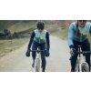 Dámská cyklistická vesta MERINO ALBERTINE světle modrá a žlutá