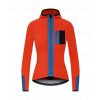 Dámský cyklistický dres s dlouhým rukávem AUDAX INGRID Tangerine Mandarinka