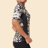 Dámský cyklo dres FLORIANE Print Black White Tisk Černobílý