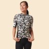 Dámský cyklo dres FLORIANE Print Black White Tisk Černobílý