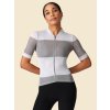 Dámský cyklo dres ultralehký RACE ANGELINE Grey White Šedá a bílá