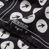 Hedvábný šátek na krk NAEL CAFÉ DU CYCLIST X AGNÈS B. UNISEX Black Černá