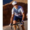 CAFÉ DU CYCLISTE - pánské cyklistické dresy - cyklodres MICHELINE světle modrá a šedá