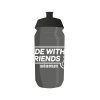 Cyklistická láhev, BIDON 500 ml RIDE WITH FRIENDS Transparent Black