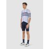 Pánský cyklo dres AUDAX MONA V2 White Navy blue stripe Bílá s proužky námořní modré